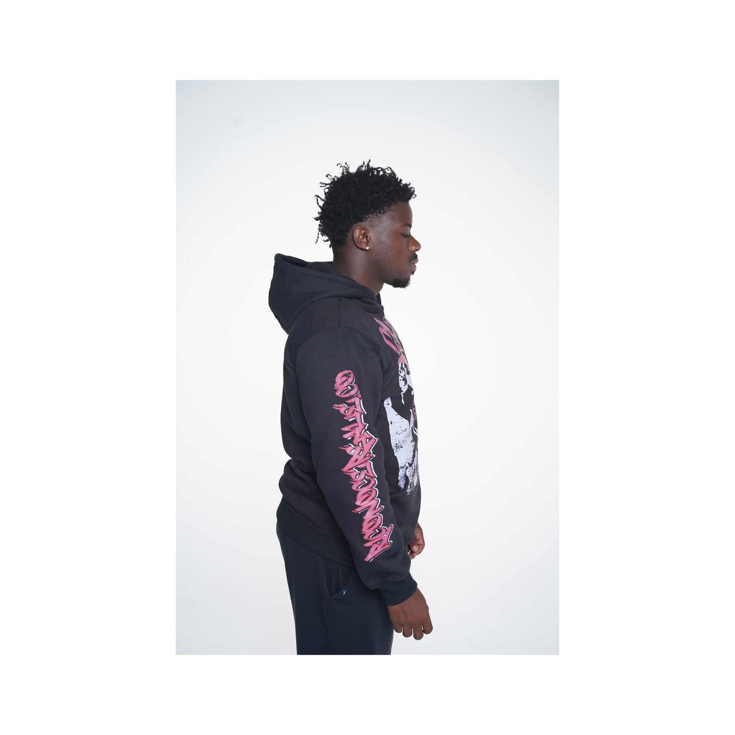 High On Stress Hoodie-Black